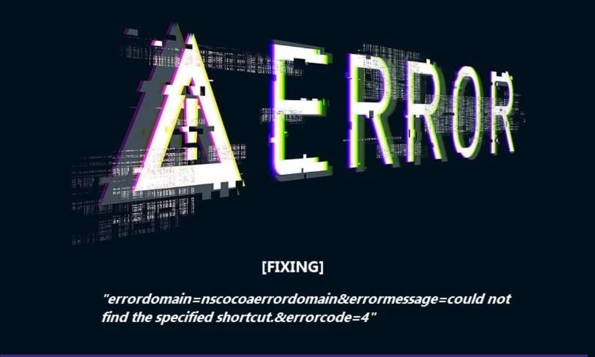 errordomain=nscocoaerrordomain&errormessage=could not find the specified shortcut.&errorcode=4